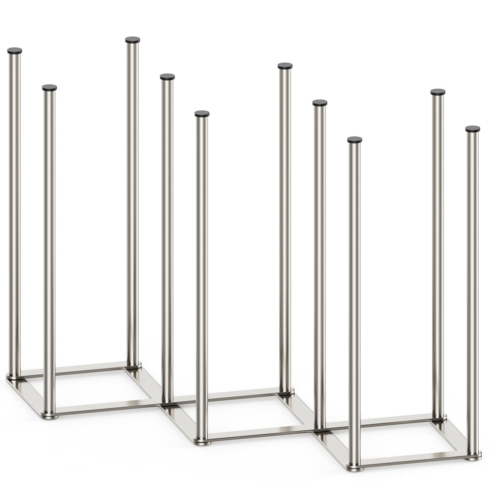 PLUVON foldable-drying-rack folded saves space for compact kitchen storage.