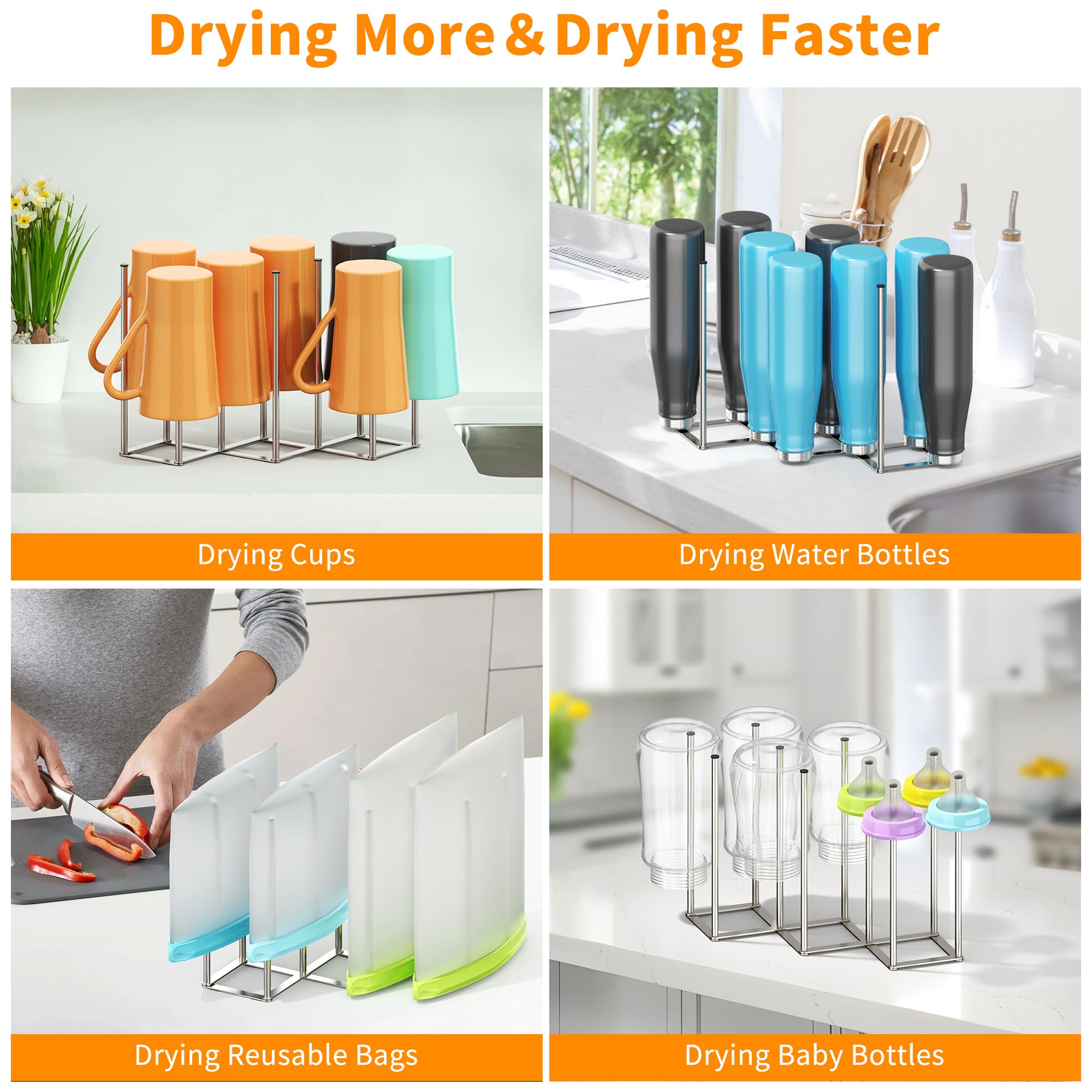PLUVON non-slip-pads protect surfaces while keeping items stable during drying.