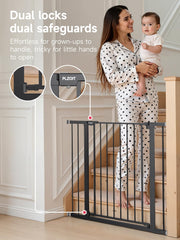 PLZOIT walk-through auto-close gate in doorway for easy passage