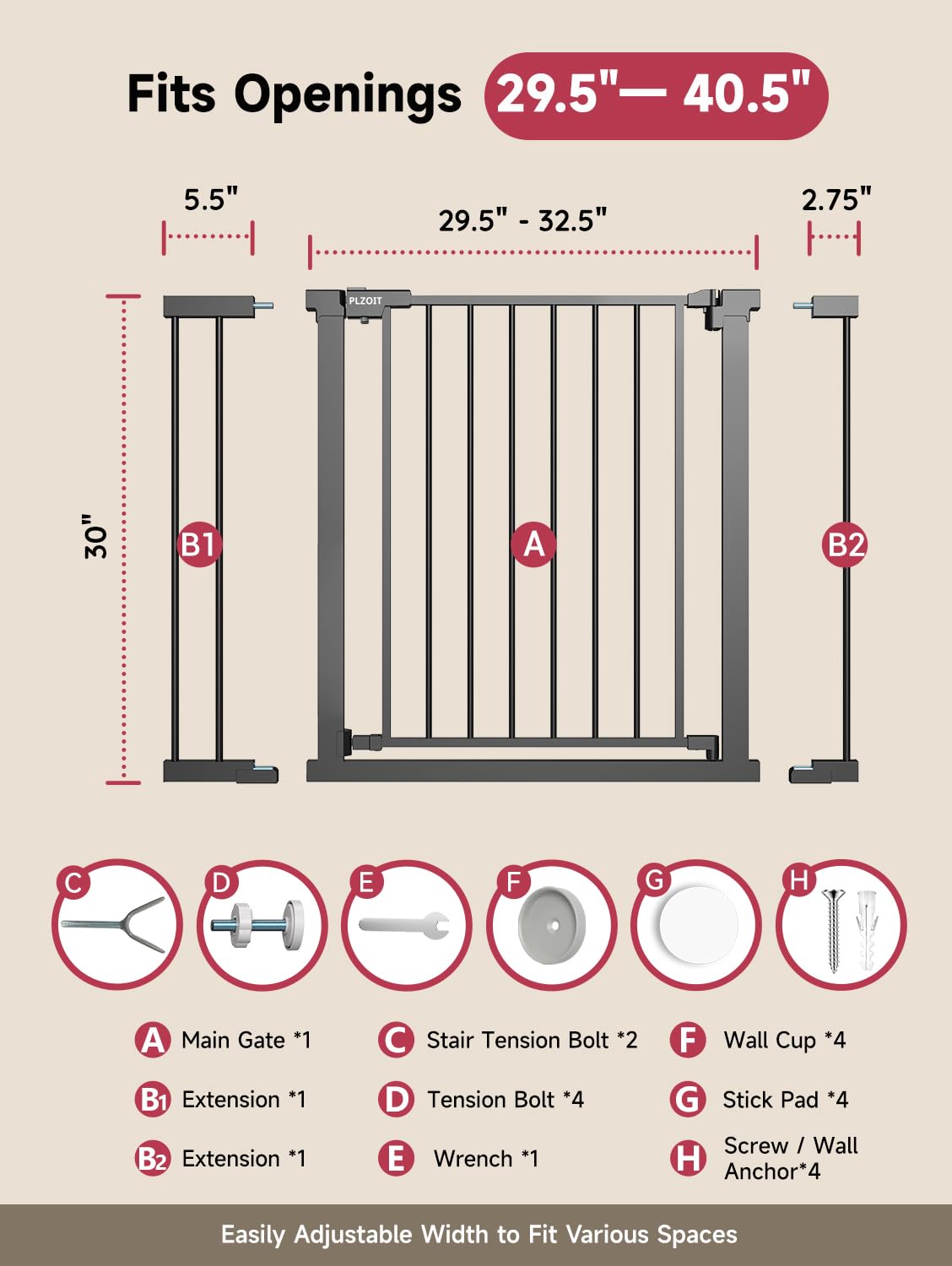 PLZOIT double-lock keeps curious toddlers safe at bay