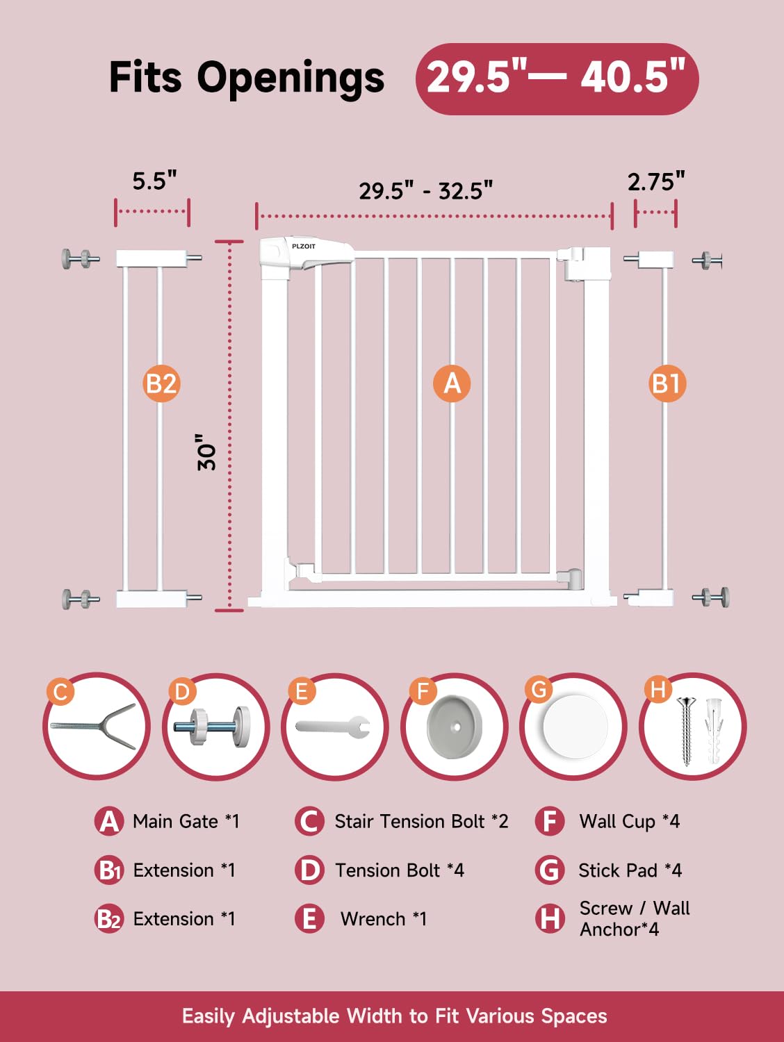 PLZOIT double-lock design adds protection against curious toddlers and pets.
