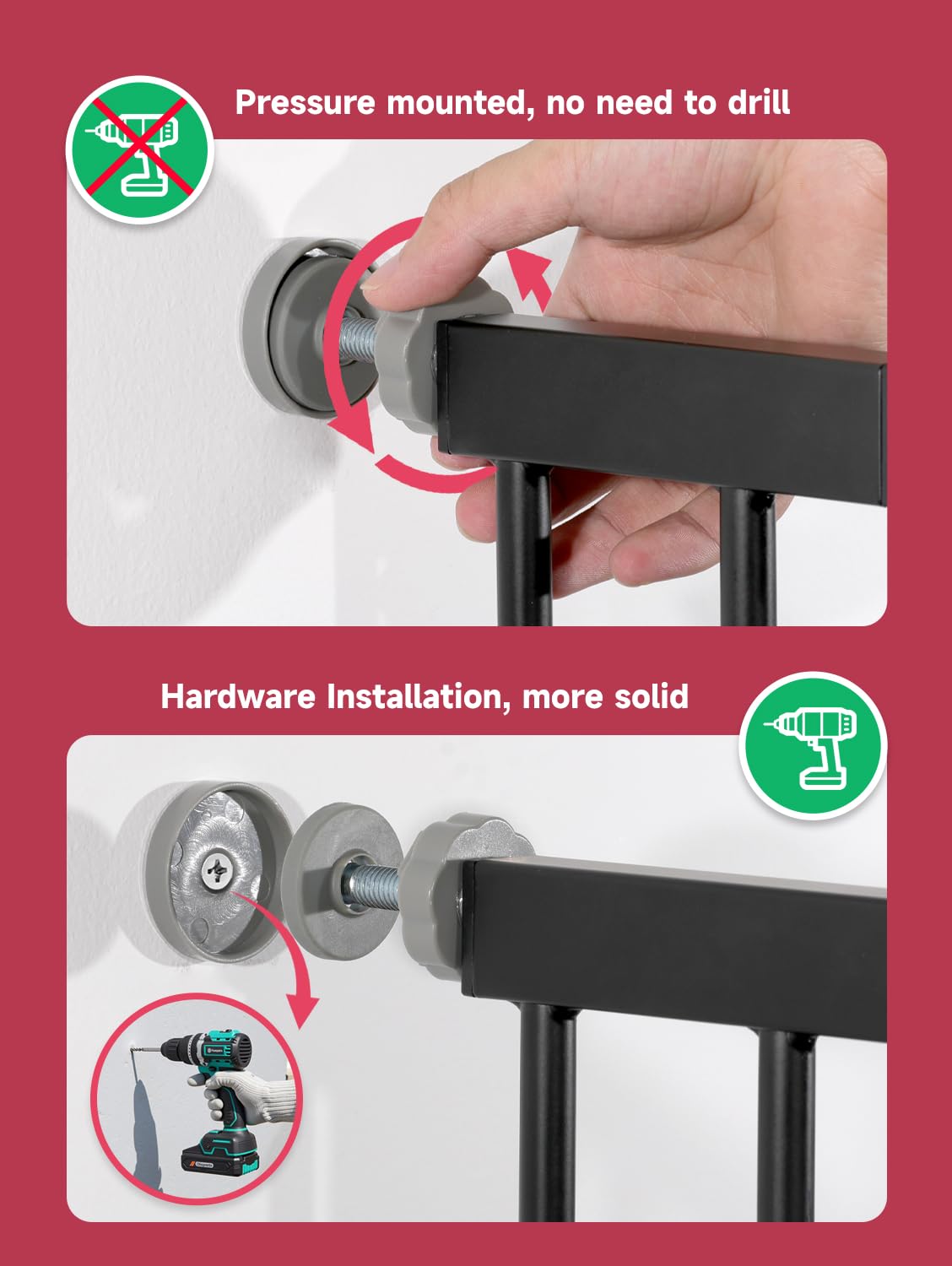PLZOIT baby gate-extensions shows adjustable width and included extensions.