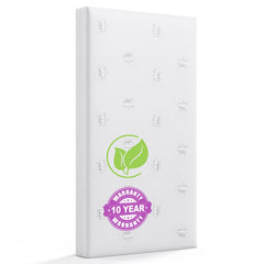 PLZOIT breathable crib mattress fabric close-up showing soft, hypoallergenic surface for gentle baby sleep.
