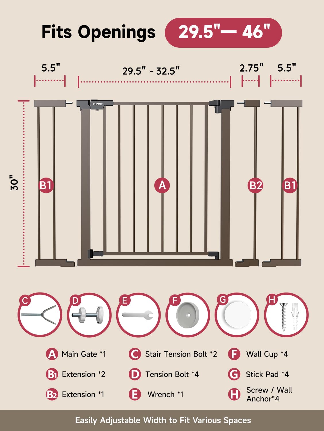 PLZOIT double-lock design emphasizes toddler safety and pet containment