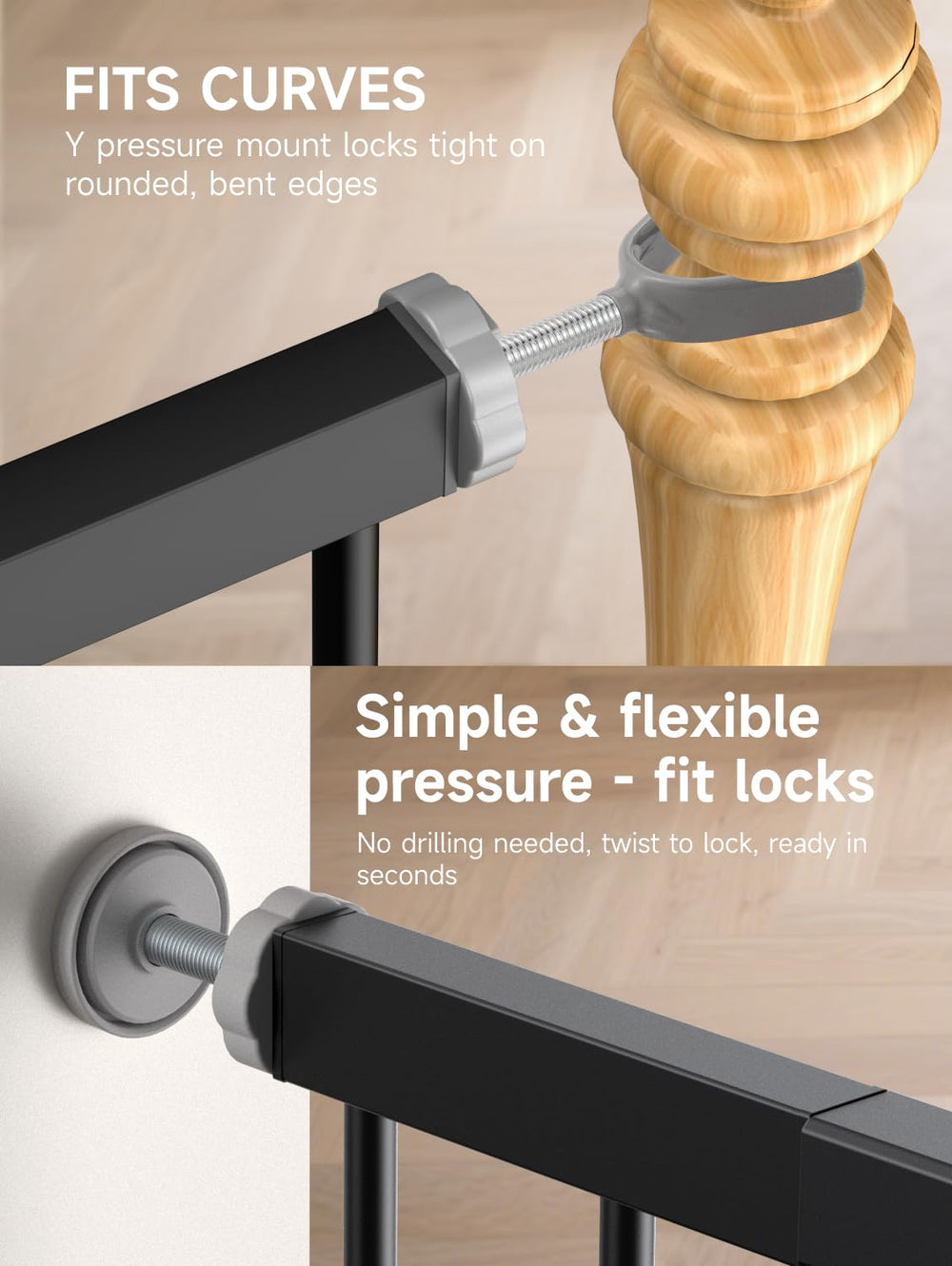 PLZOIT pressure-mounted installation illustrates tool-free setup