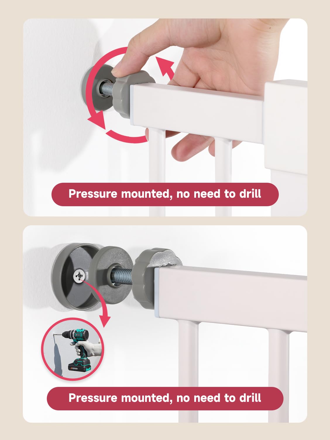 PLZOIT wall protectors attached during installation