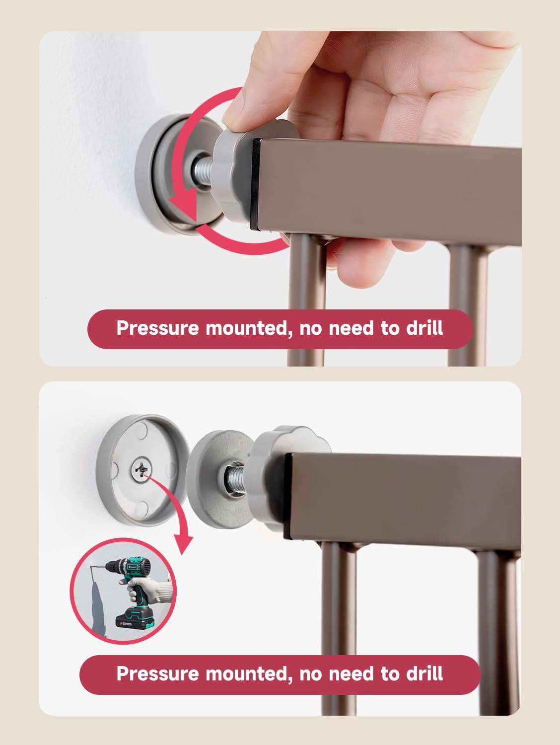 PLZOIT wall protector mentions wall-friendly gates and reusable setup