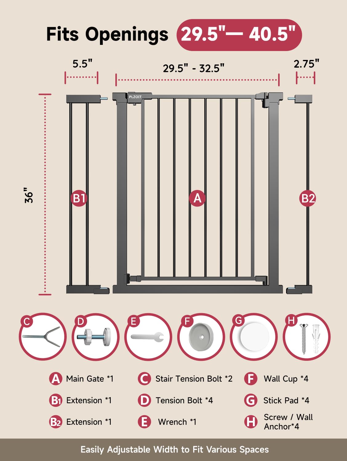 PLZOIT wall protectors prevent wall damage during use