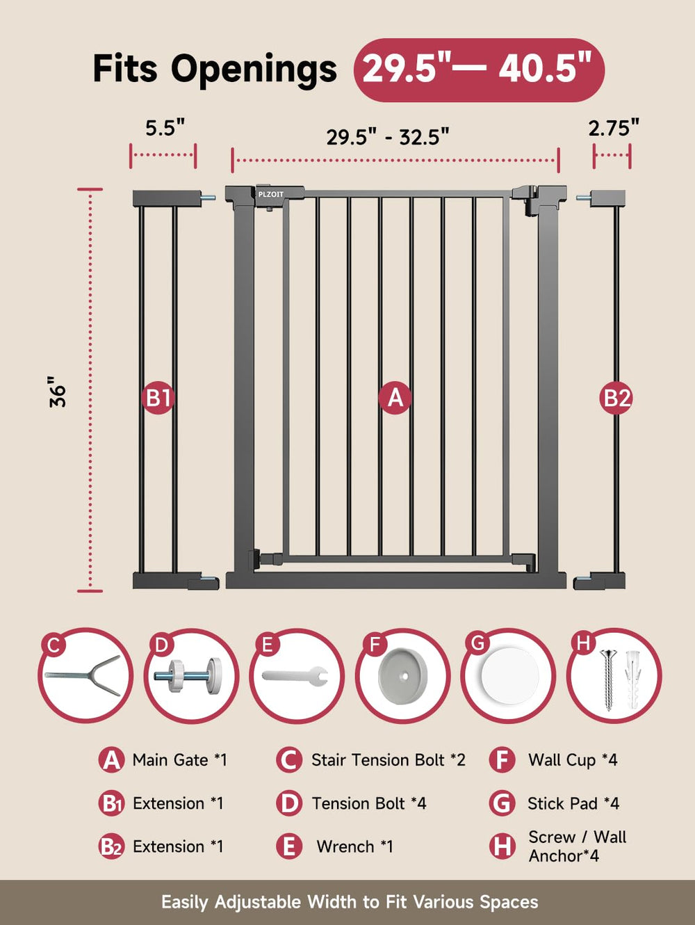 PLZOIT wall protectors prevent wall damage during use