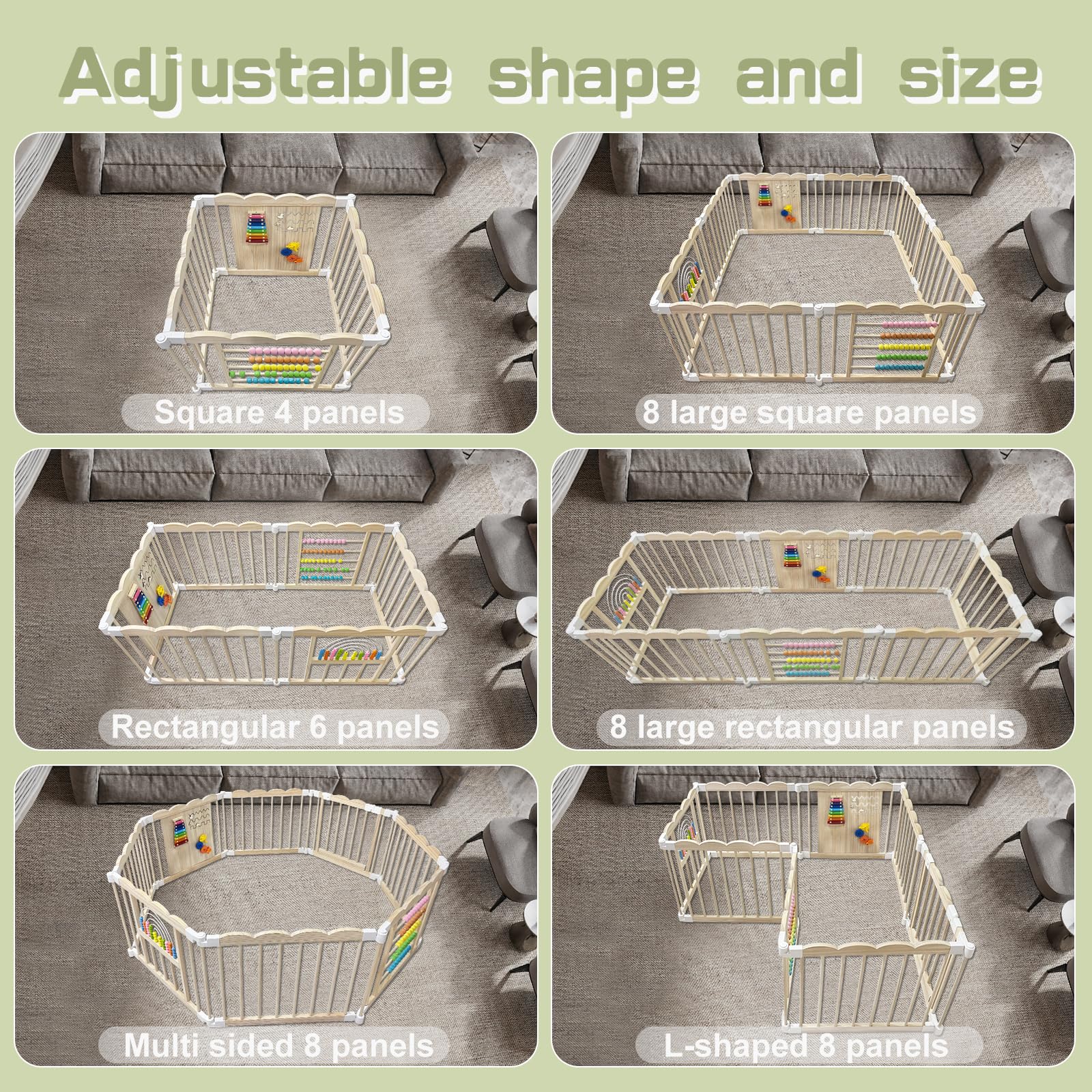 Pmbqifay playpen folds flat for easy storage and transport.