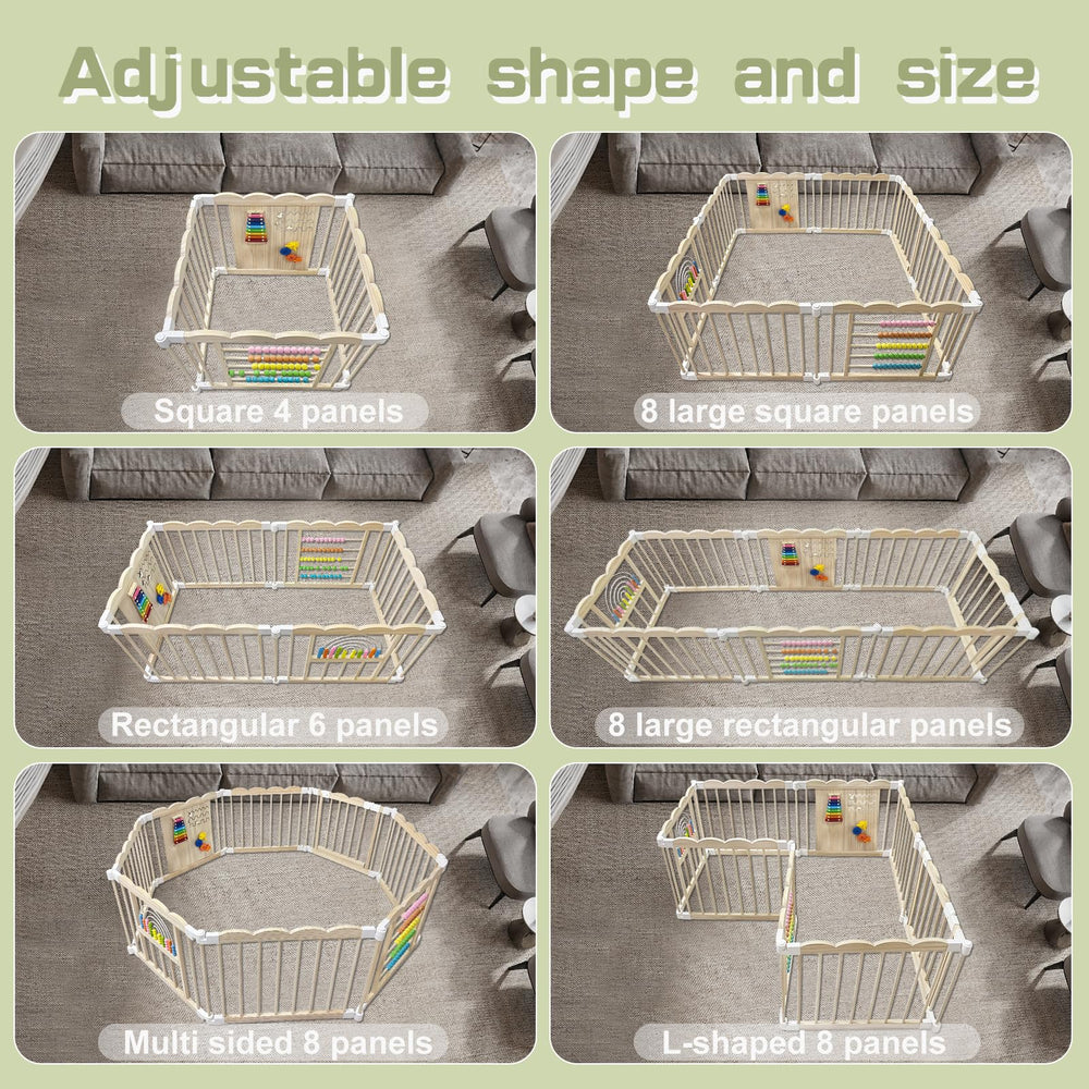 Pmbqifay playpen folds flat for easy storage and transport.