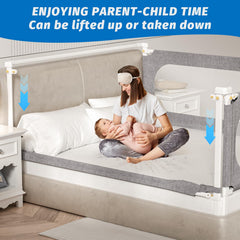 PNXDFC bed rails four-point connection offers steadier support at bedtime