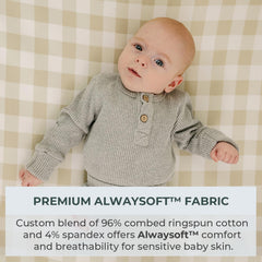 Pobibaby bassinet sheets elastic-wrap-around—secure snug fit.