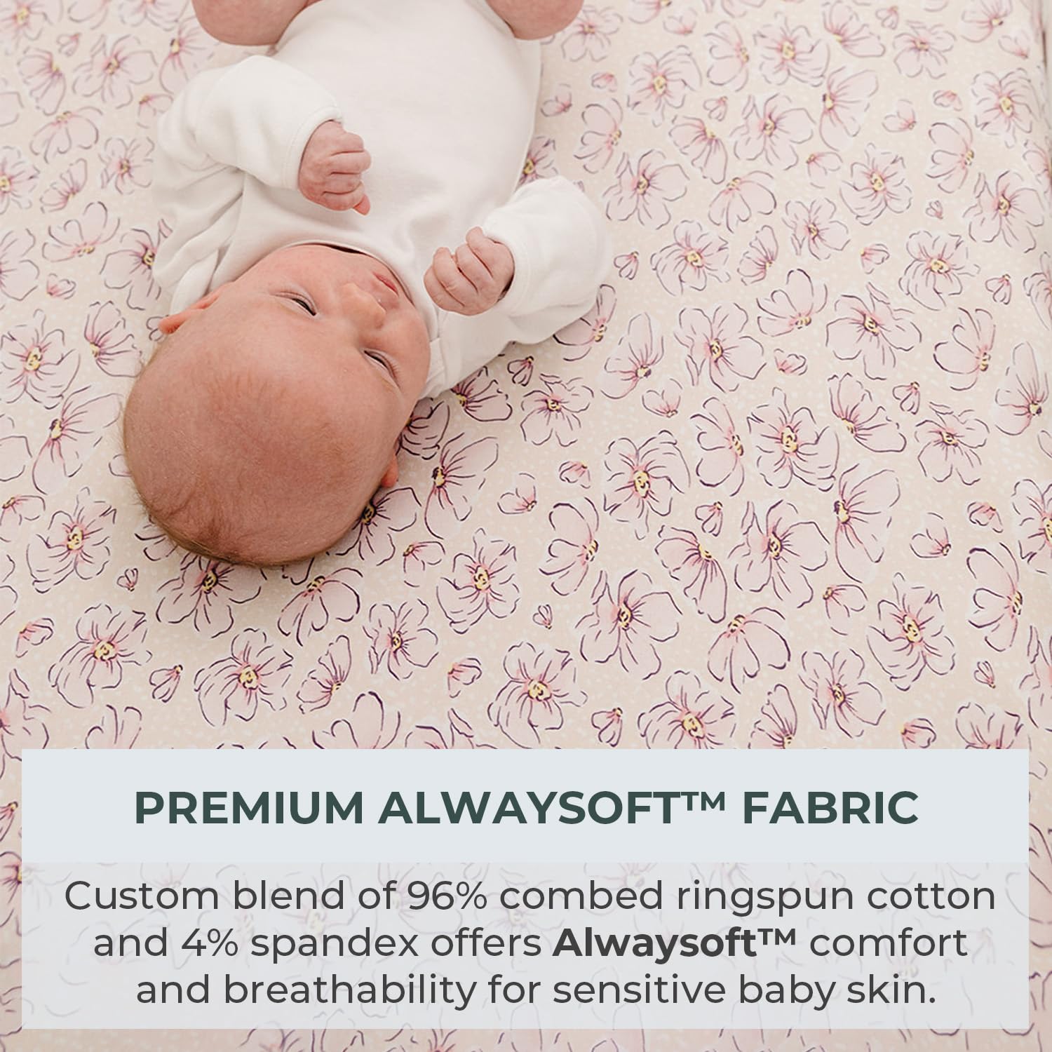 Pobibaby changing pad cover on table showing plush breathable fabric for baby comfort