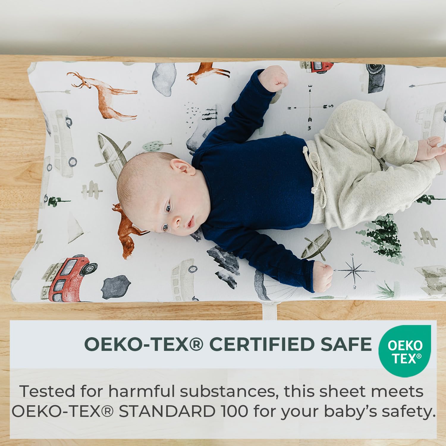 PobiBaby wash-friendly fabric remains wrinkle-free and vibrant after many washes.