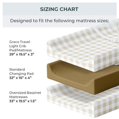 Pobibaby changing pad cover elastic band with safety slit for easy positioning.