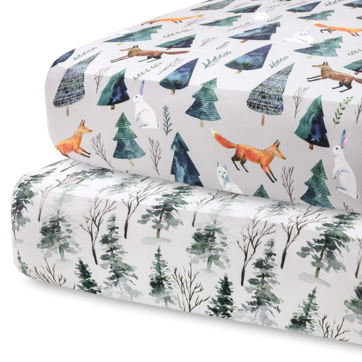 Pobi Baby Magical 2-pack crib sheets box shows convenient packaging for quick nursery swaps.