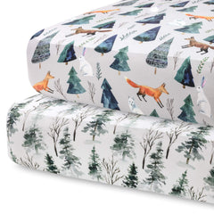 Pobi Baby Magical 2-pack crib sheets box shows convenient packaging for quick nursery swaps.