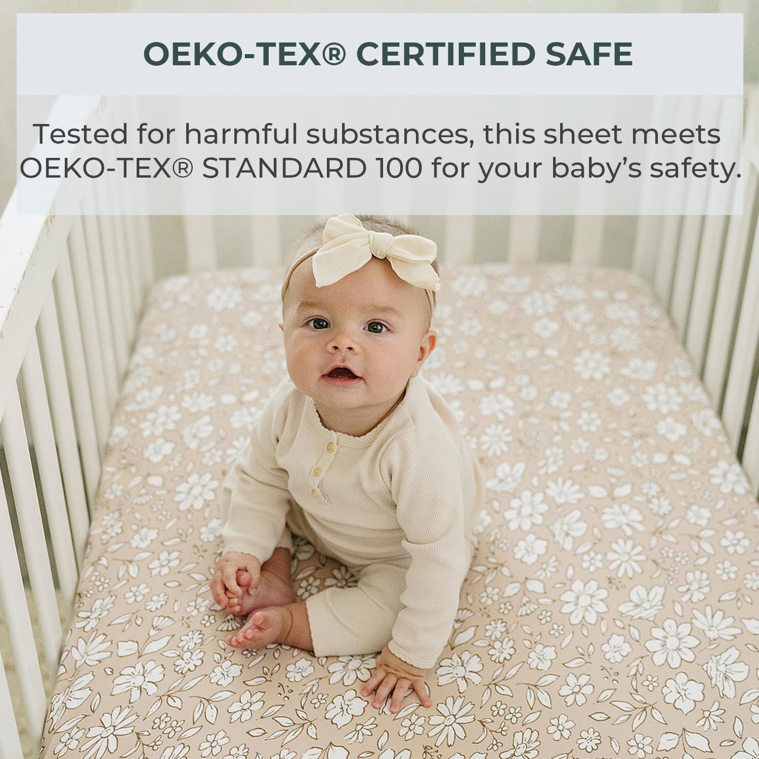 Pobibaby Meadow color-fast sheets maintain vibrant patterns across washes for stylish nursery decor.