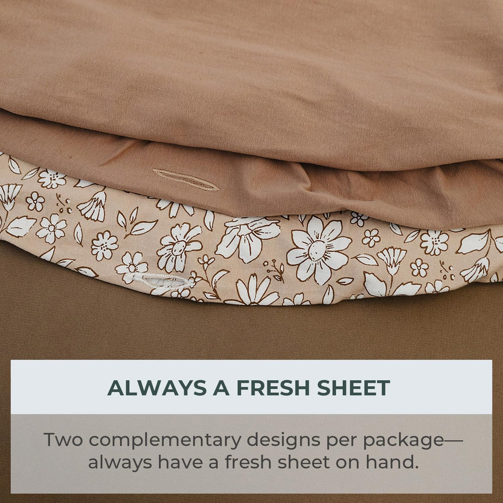 Pobibaby Meadow cover withstands frequent washing without wrinkles or fading.