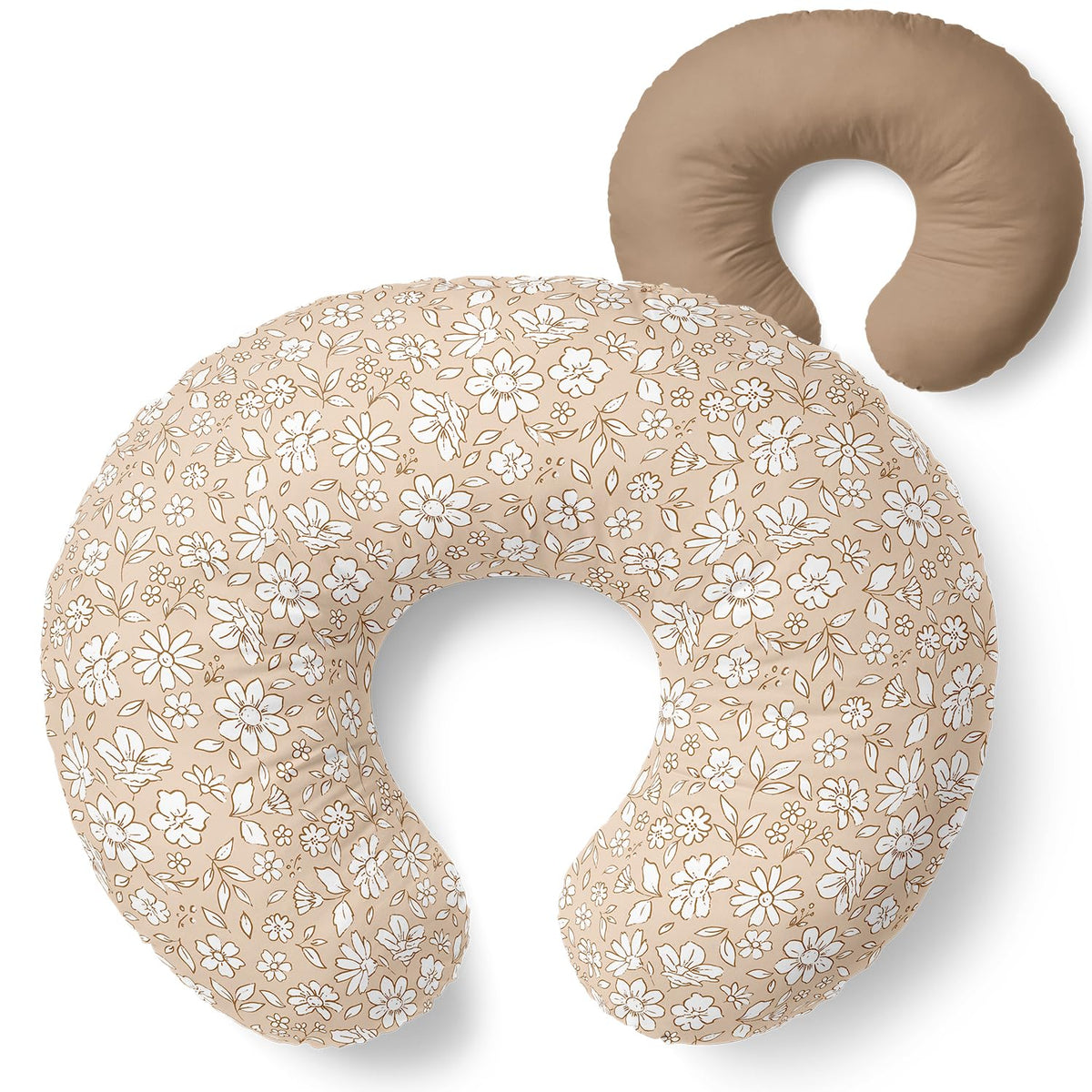 Pobibaby Meadow pillow cover closeup shows ultra-soft fabric for baby comfort.