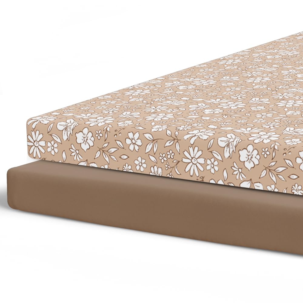 Pobibaby Meadow pack n play sheet closeup highlights ultra-soft fabric for comfy naps