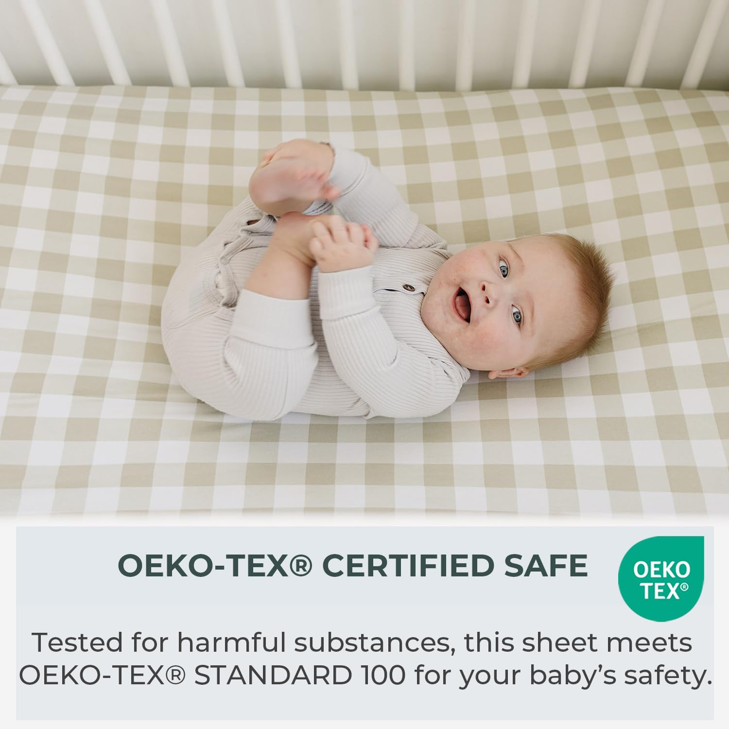 Pobibaby OEKO-TEX certified fabric guarantees a safe, chemical-free sleep space.