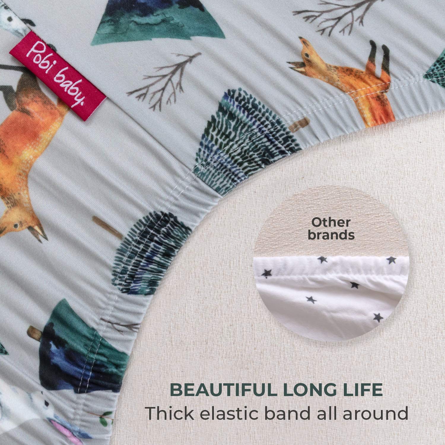 Pobi Baby OEKO-TEX certified label signals safety and toxin-free materials.
