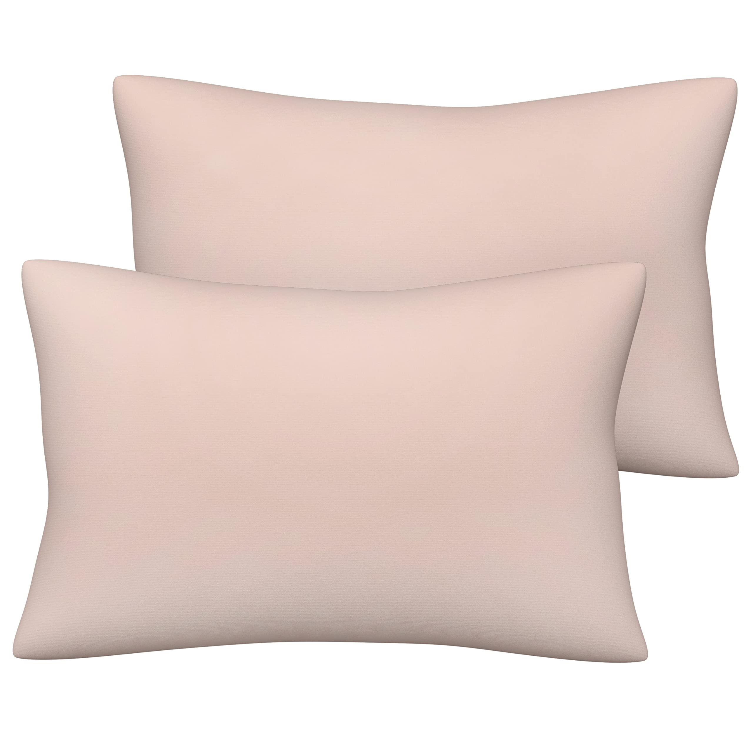 Pobibaby pillowcase pink beige soft jersey knit provides toddler comfort.