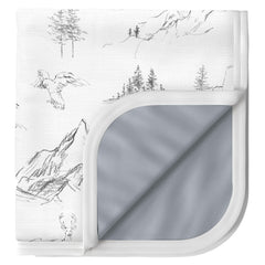 Pobibaby Premium 3-Layer Blanket folded to show soft ALWAYSOFT fabric for gentle touch