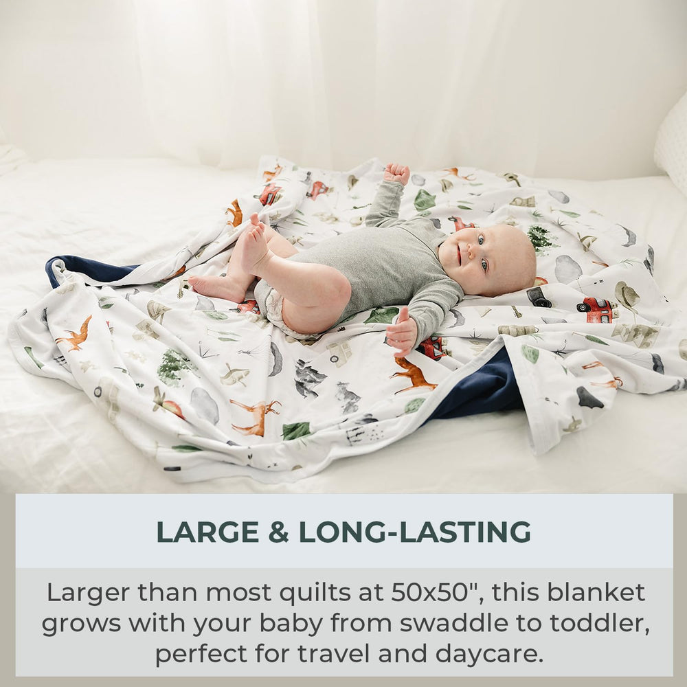 Pobibaby premium blanket stretchy weave offers gentle stretch for secure swaddling.