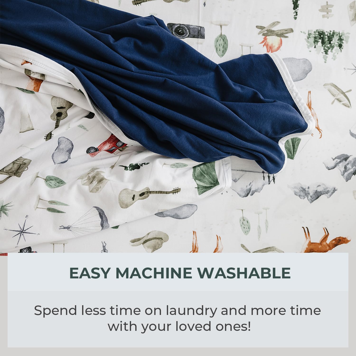Pobibaby blanket in travel setup shows versatile swaddle and on-the-go warmth.
