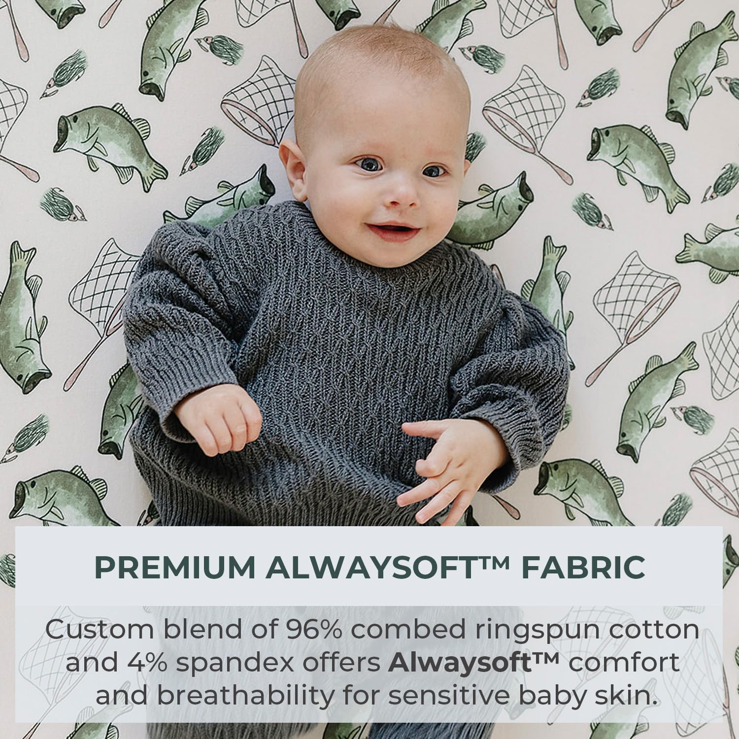 Pobibaby soft breathable jersey knit close-up shows plush feel and stretch