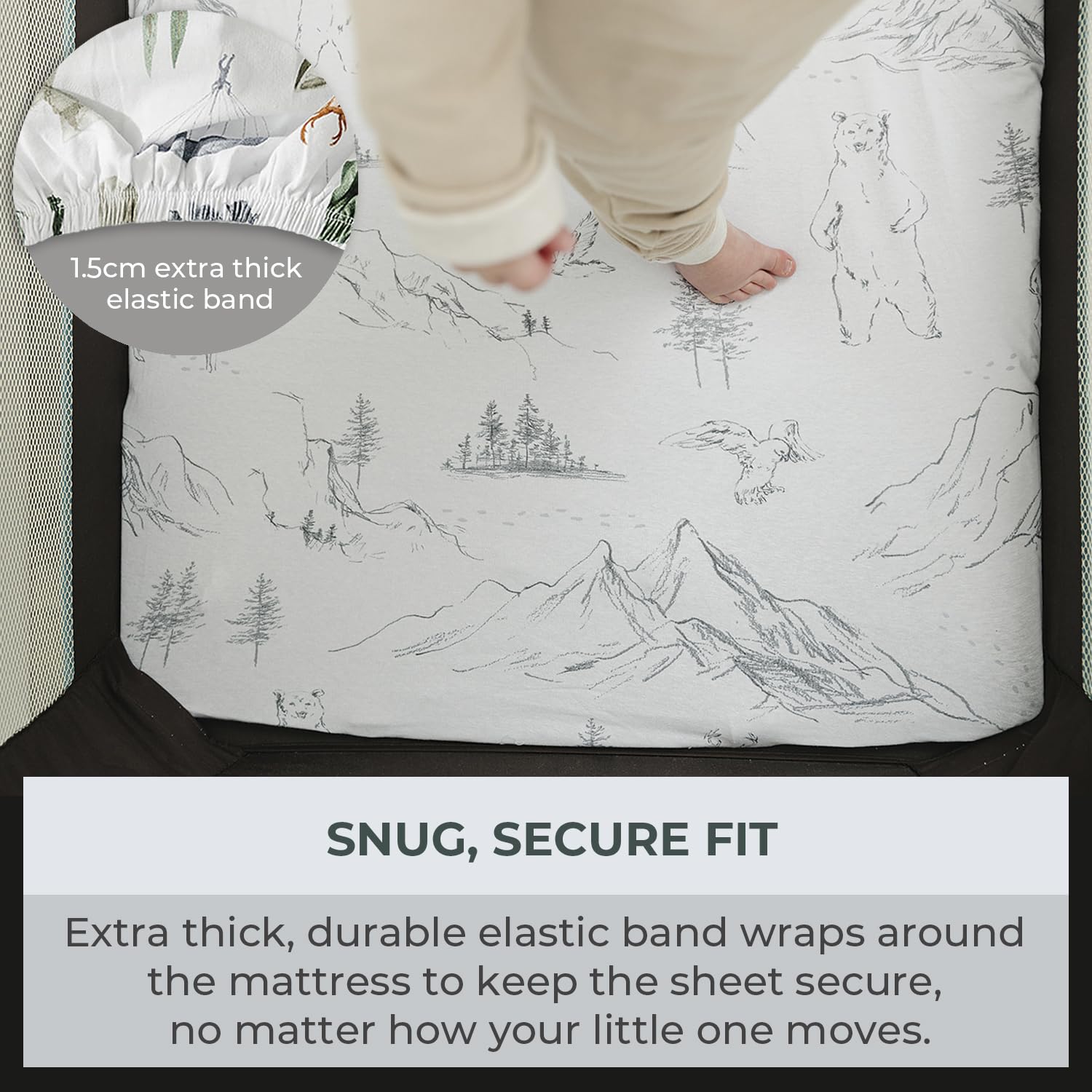 Pobibaby two designs included offer styling variety for nursery décor.
