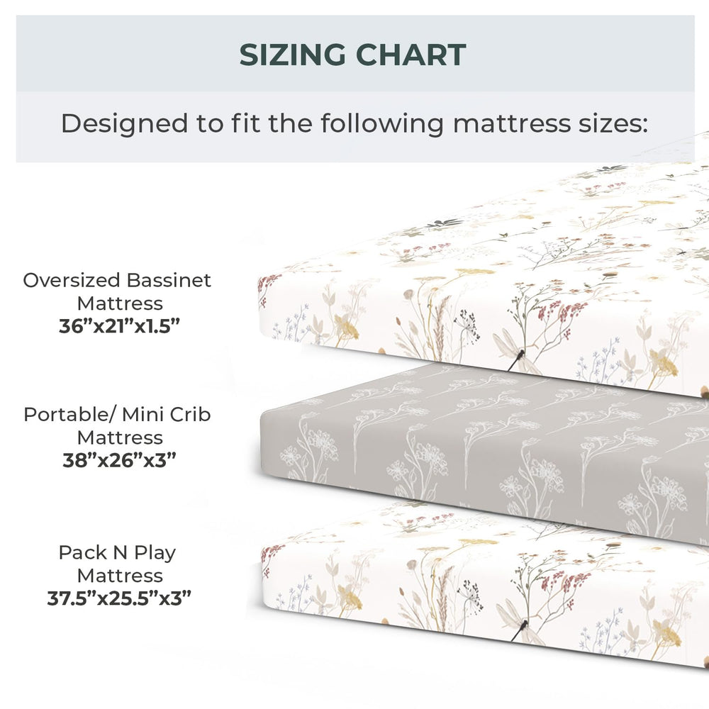 Pobibaby Wildflower mini-crib-sheet offers a cozy fit for smaller cribs.