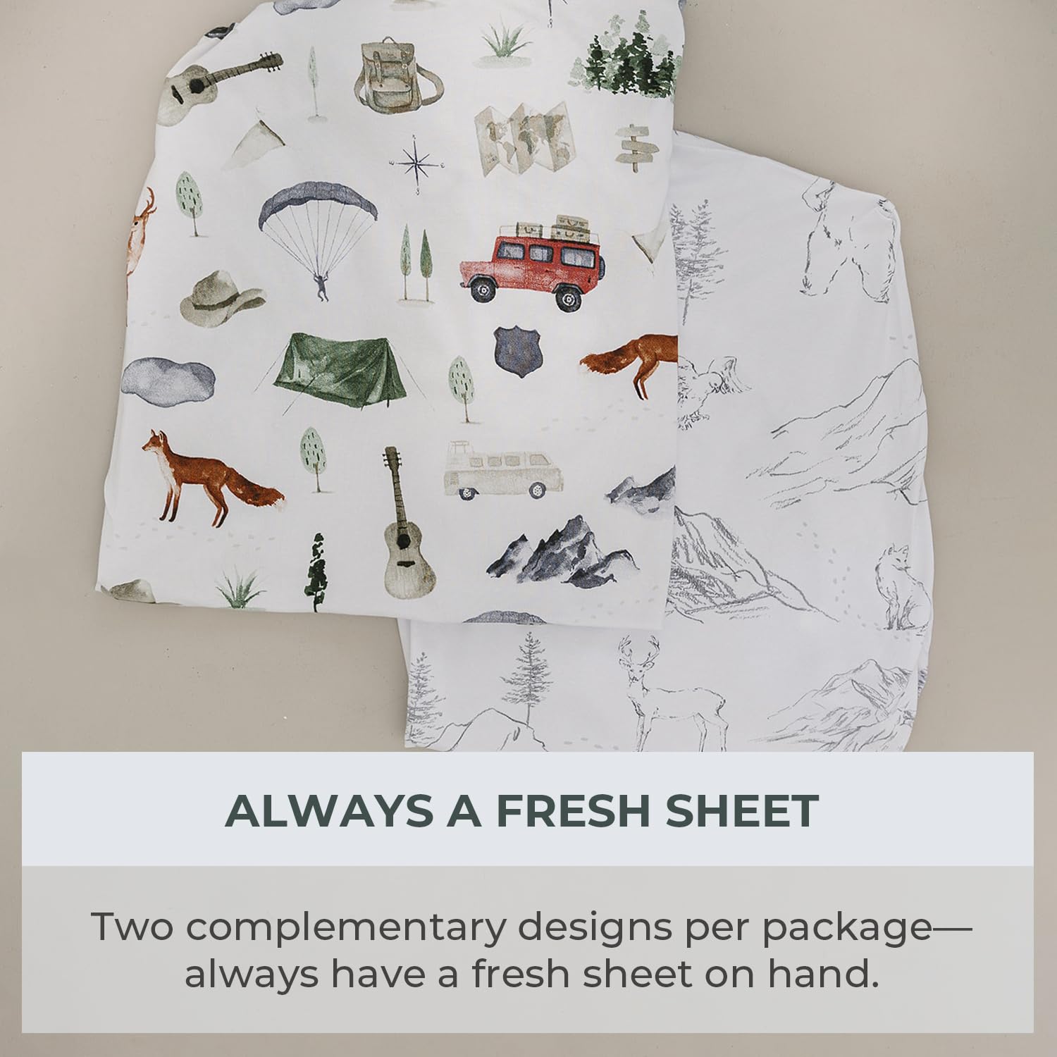 Pobibaby woodland cotton blend fabric offers soft, breathable comfort