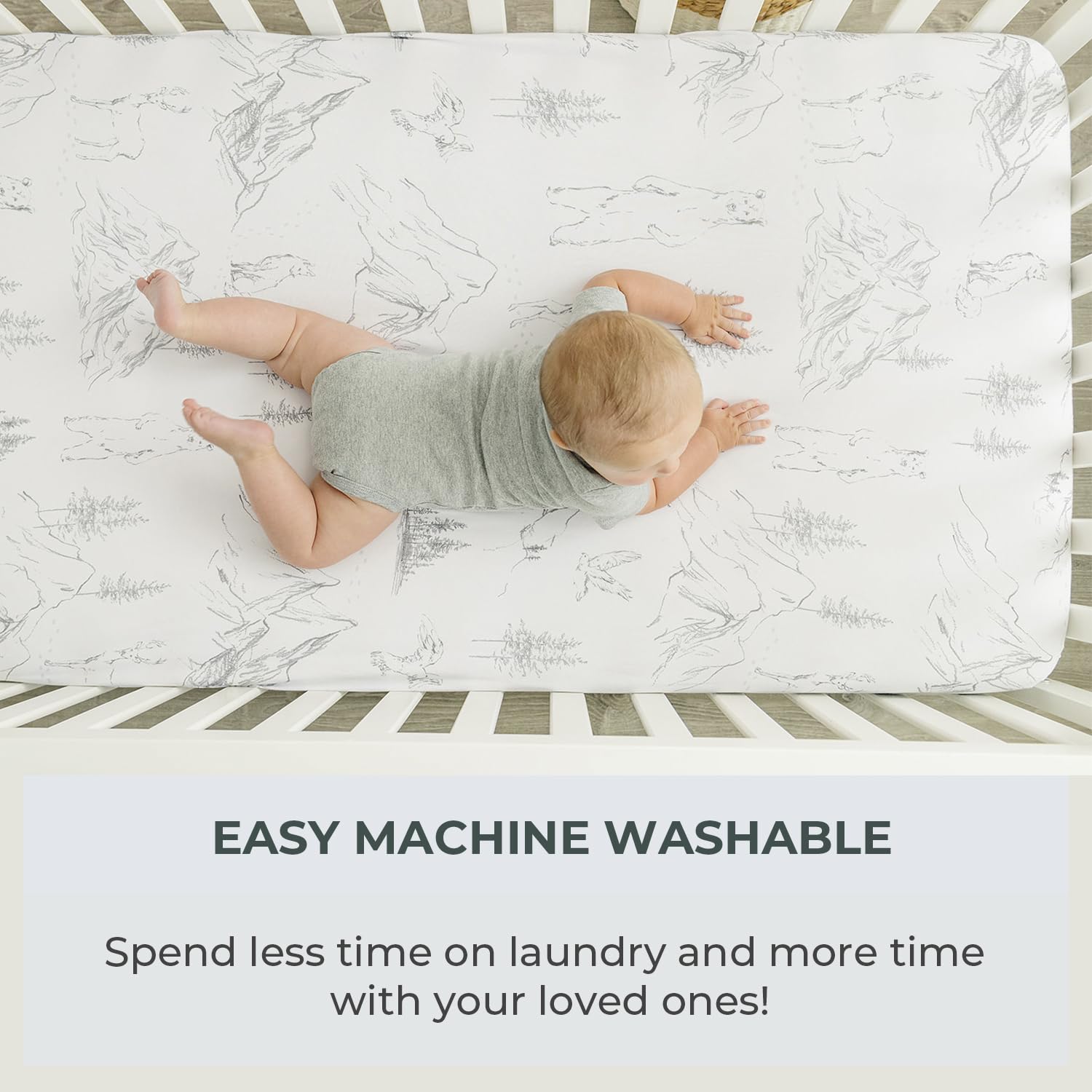 Pobibaby woodland easy-care wash keeps colors vibrant after washing