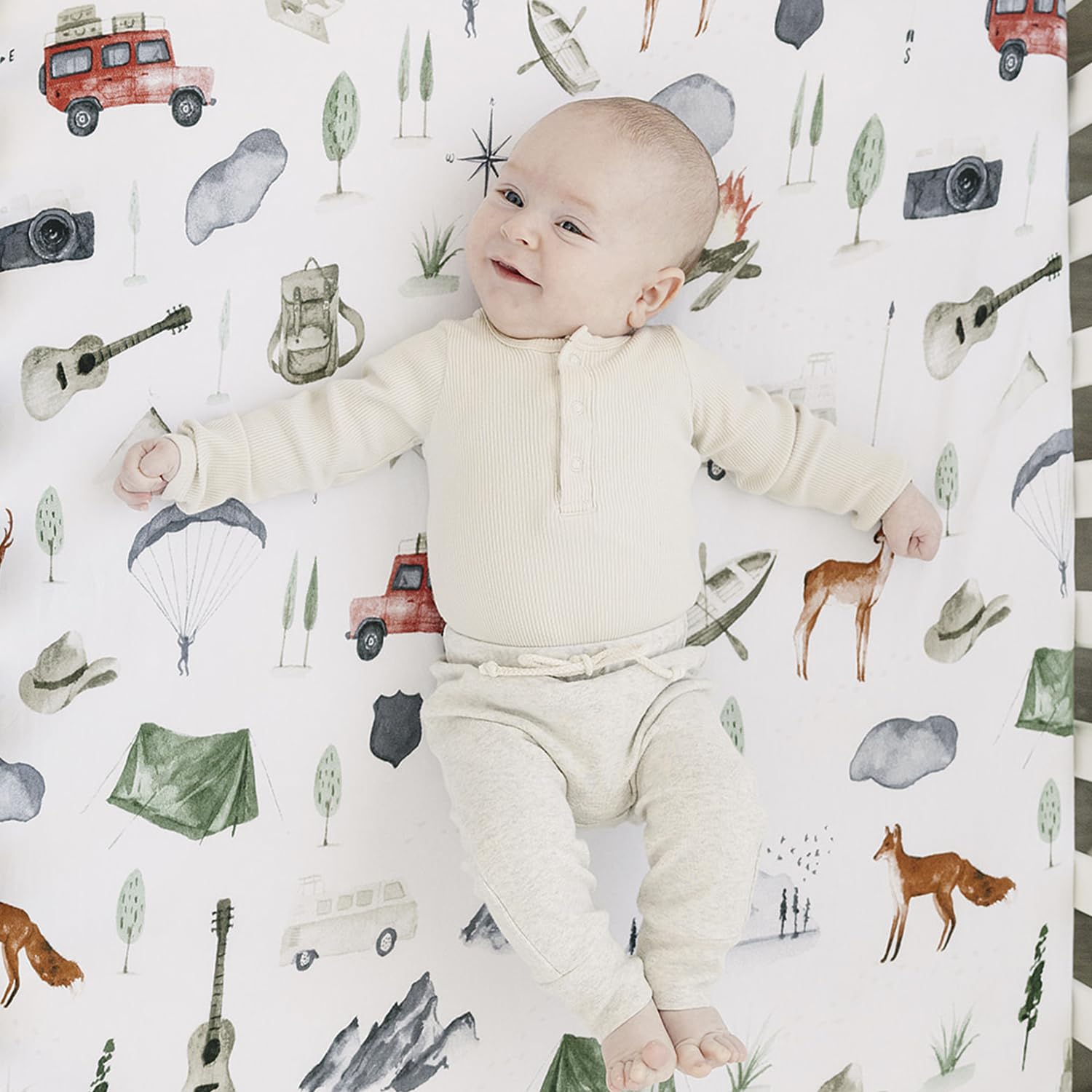 Pobibaby woodland oeko-tex-certified fabric ensures safety and peace of mind
