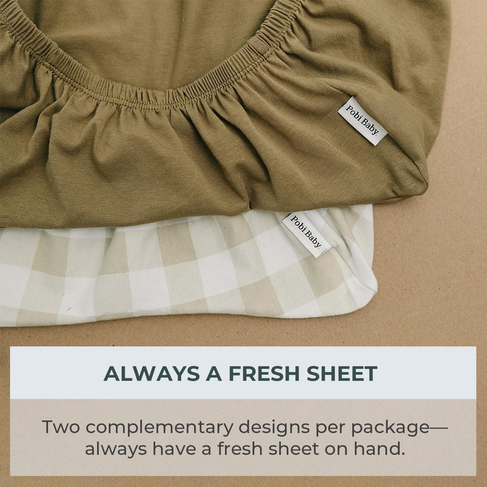 Pobibaby crib sheets resist wrinkles and color fades after many washes.