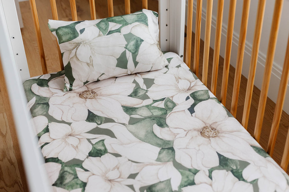 Pobi Baby Zephyr pillowcase side detail highlights snug 13x18 fit