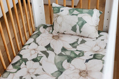 Pobi Baby Zephyr pillowcase stitched edge close-up demonstrates durable construction