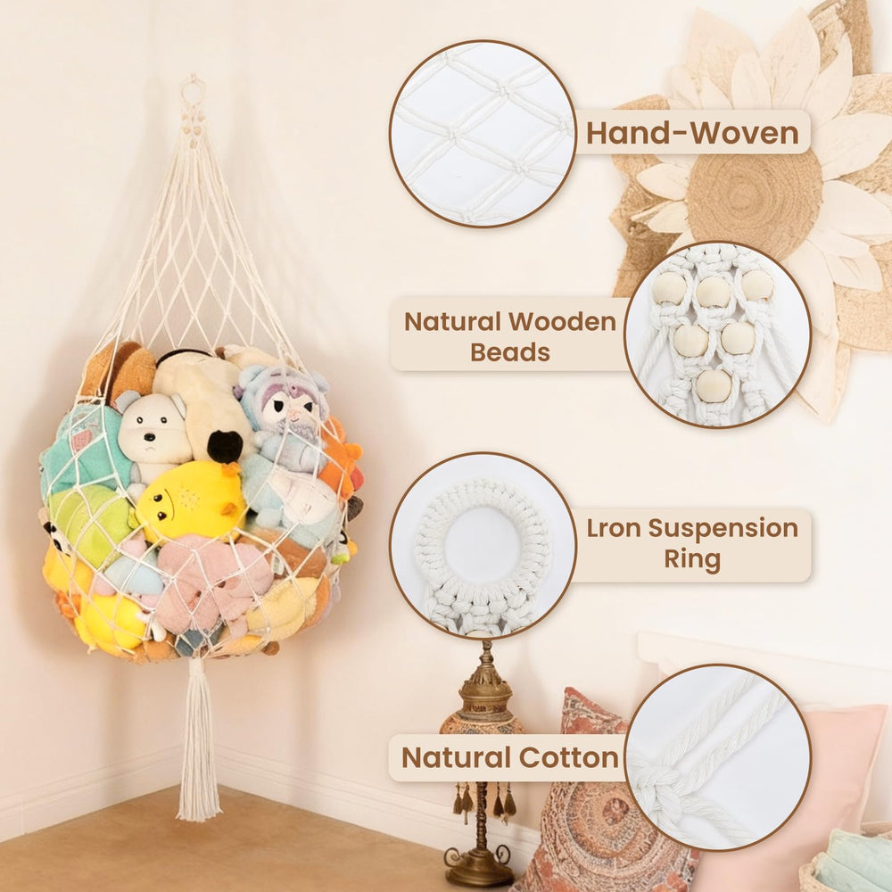 Poefditev bedroom and nursery decor with boho storage solution