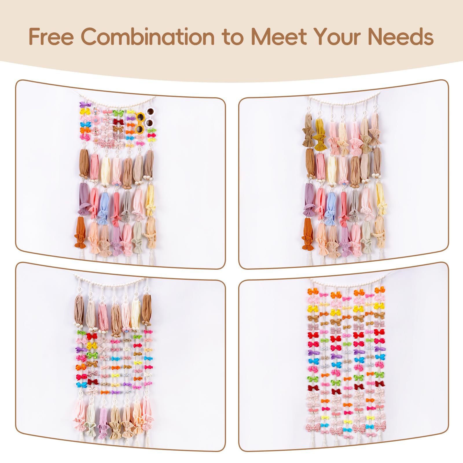 Poefditev boho-nursery-decor-hair-accessories adds stylish storage to baby’s room.