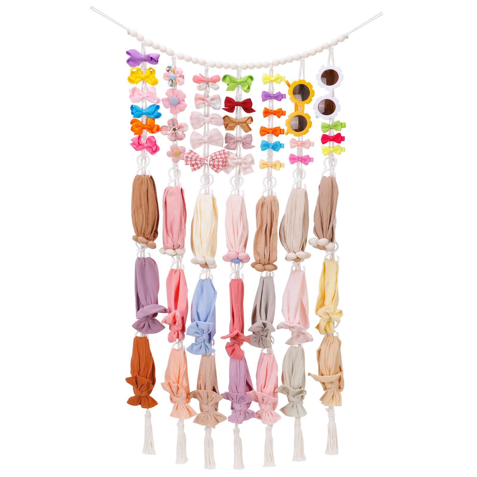 Poefditev headband holder with seven ropes for quick access to bows.