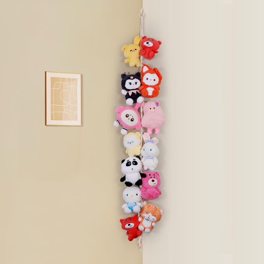 Poefditev stuffed animal storage chain ceiling hang for clutter-free playroom organization