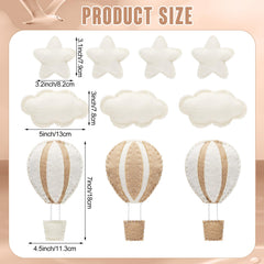 Poen cloud nursery wall decor features soft felt shapes for soothing look