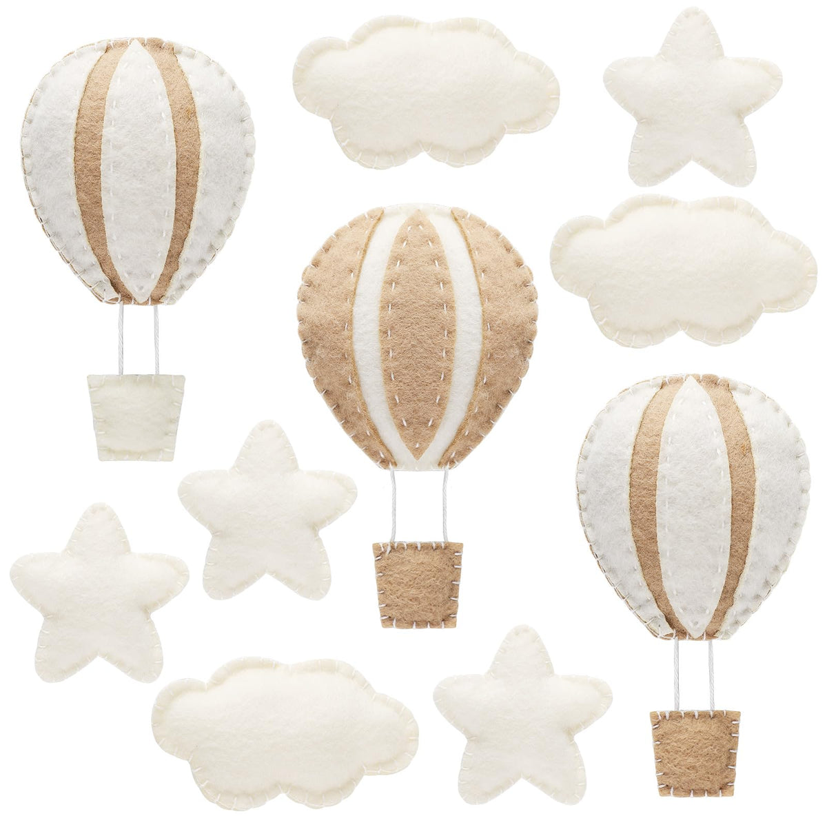 Poen hot air balloon nursery decor creates cozy whimsy on walls