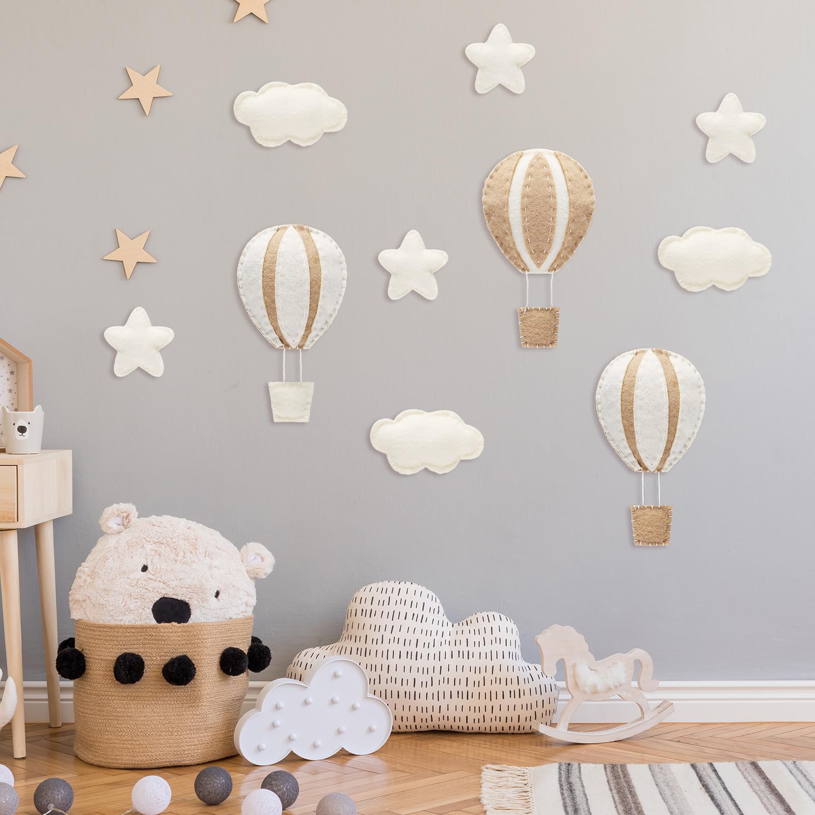 Poen khaki nursery wall art adds calm cohesive room accents