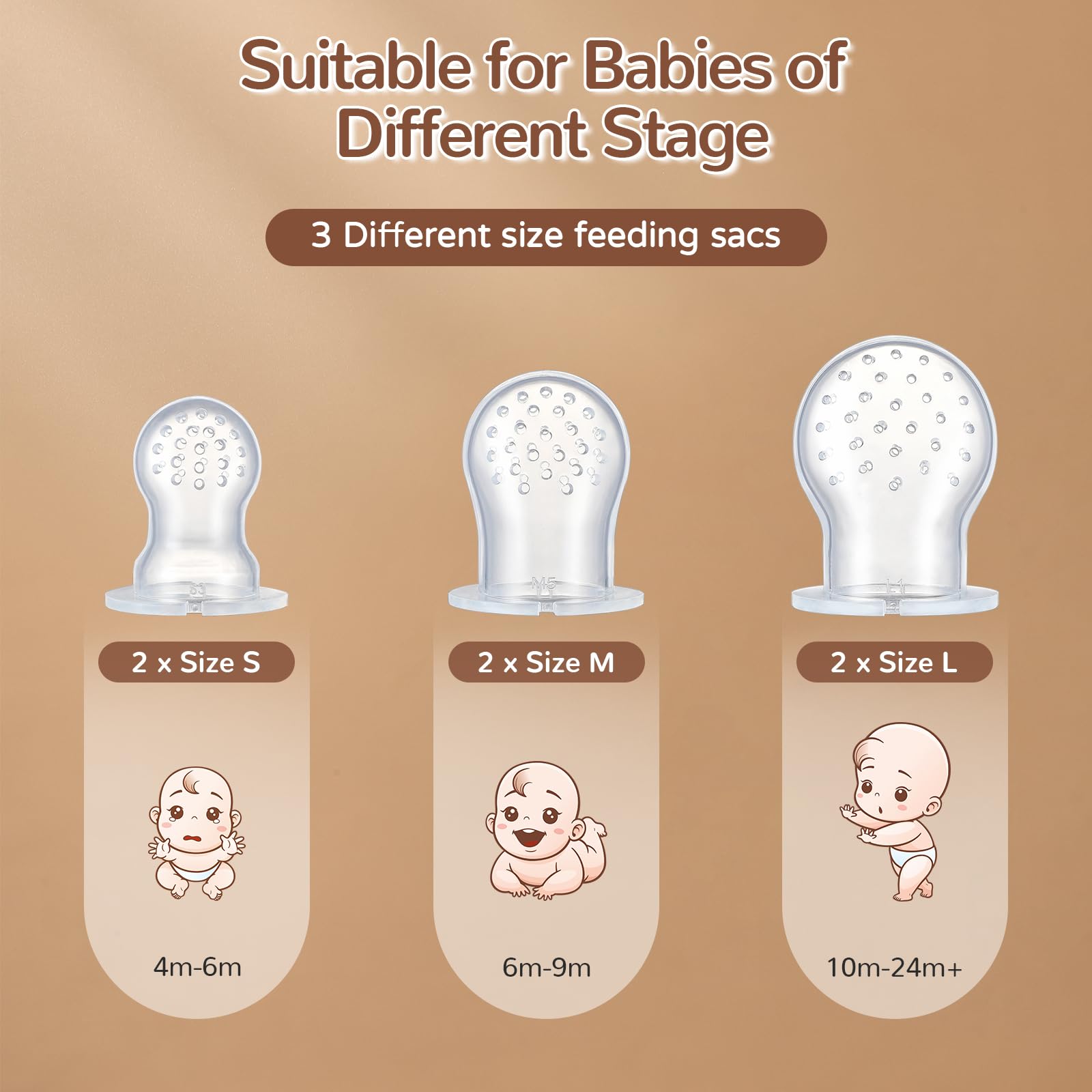 POIKSHARK silicone teether with soft handle for teething relief.