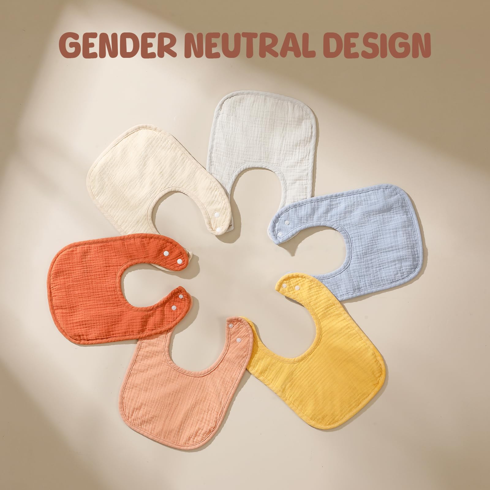 POIKSHARK wearing-bibs-playtime; orange bibs support meals and playtime.